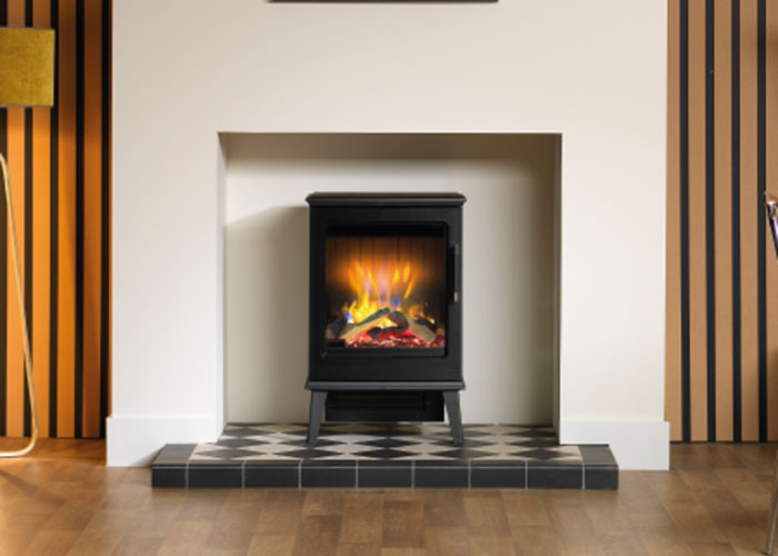 Black free standing Southbank Dimplex Stove.